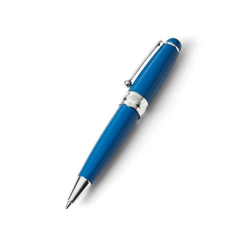 Aspinal of London Baby Ballpoint Enamel Pen in Topaz & Silver Plated