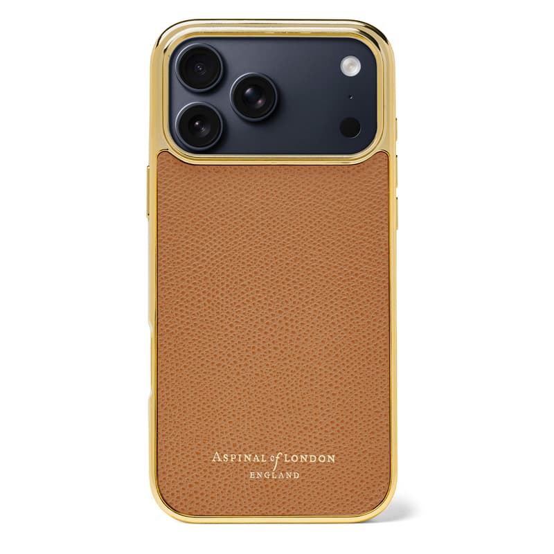 Aspinal of London iPhone 17 Pro Max Case in Caramel Soft Saffiano