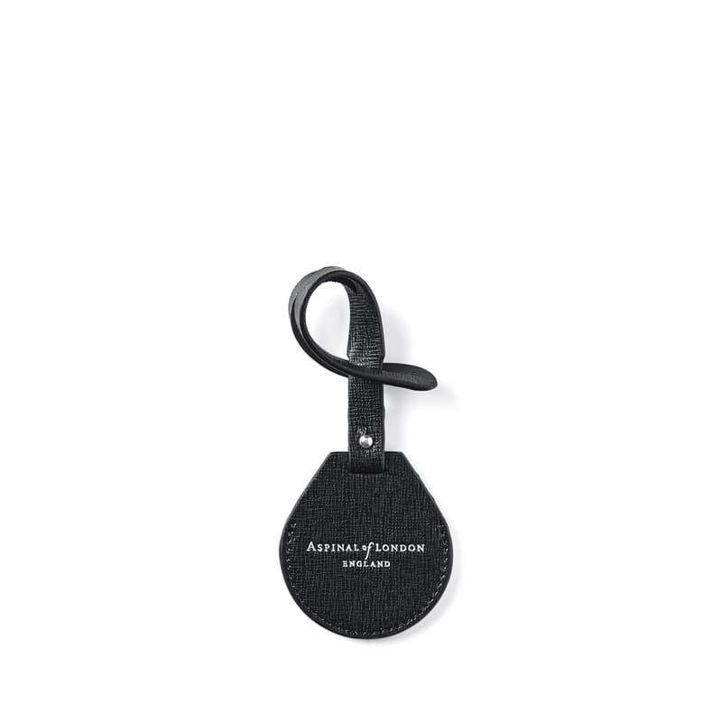 Aspinal of London Men's Perso Charm in Black Saffiano