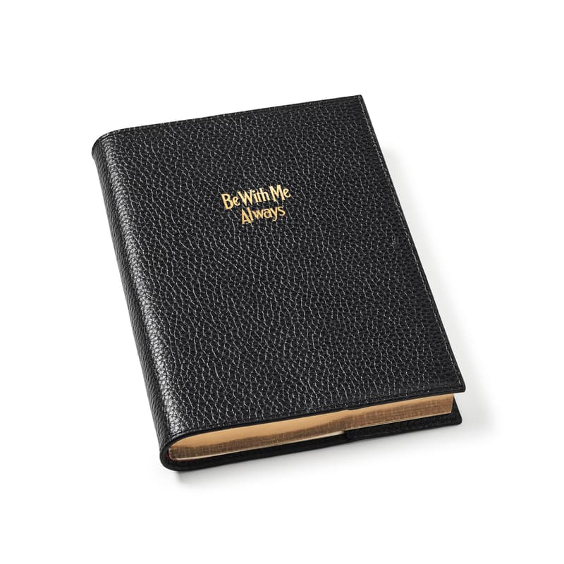 Aspinal of London ‘Be With Me Always’ A5 Journal in Black Pebble