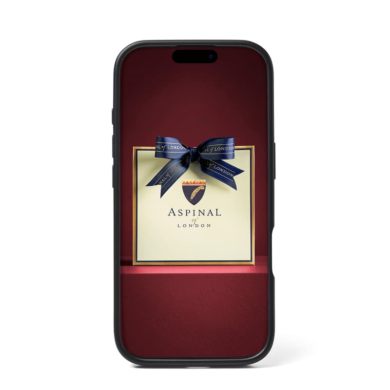 Aspinal of London iPhone 16 Pro Case in Navy Pebble view 2