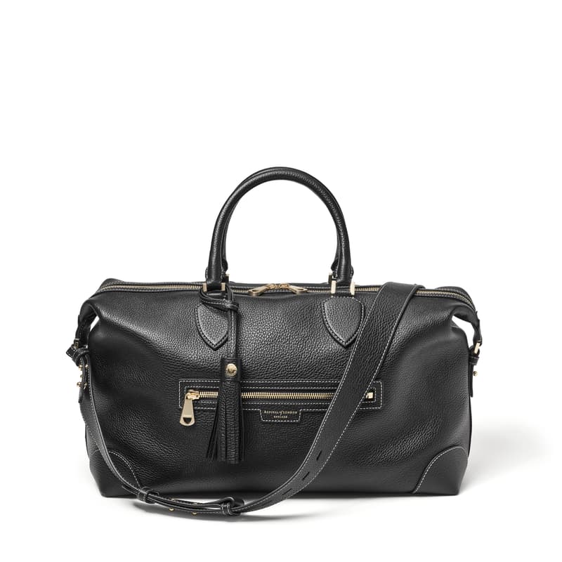 Aspinal of London Hudson Bag in Black Milled Pebble