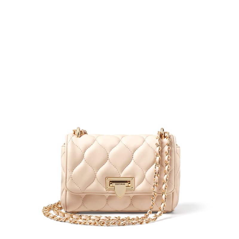Aspinal of London Micro Lottie Crossbody in Ivory Nappa
