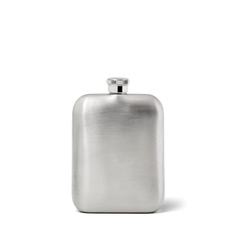 Aspinal of London 5oz Hip Flask with Leather Pouch in Marmalade Pebble view 2