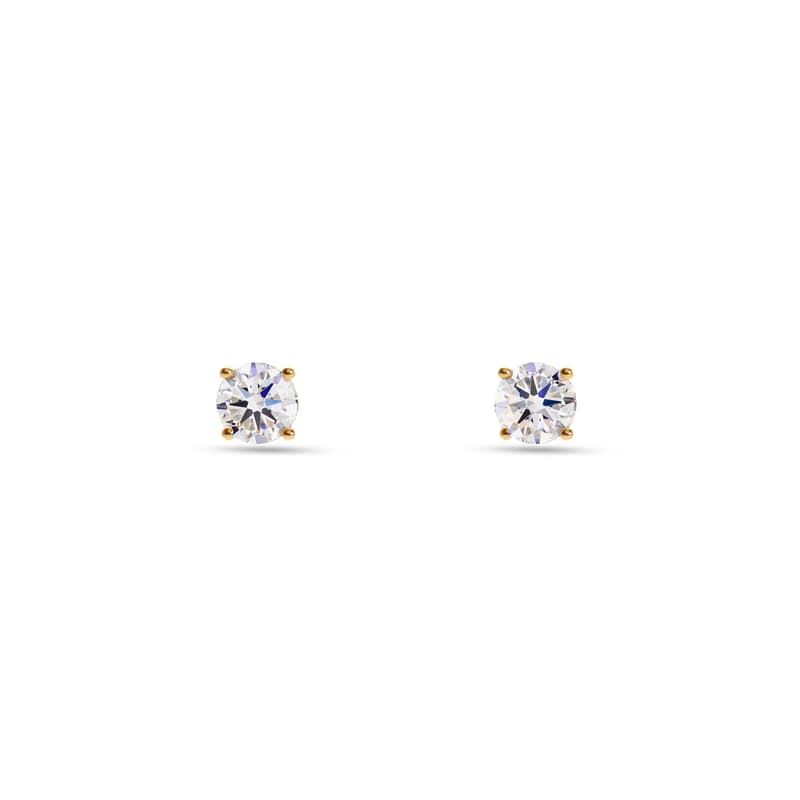 Aspinal of London Floating Solitaire Diamond Stud Earrings in 14ct Gold