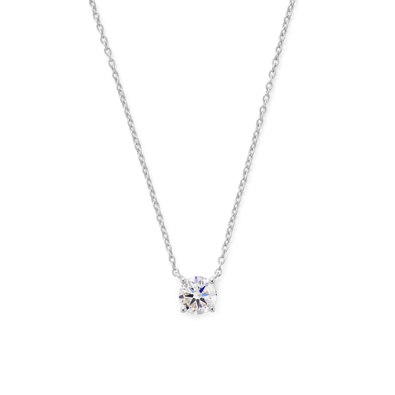 Aspinal of London Floating Diamond 0.50ct Solitaire Necklace in 14ct White Gold