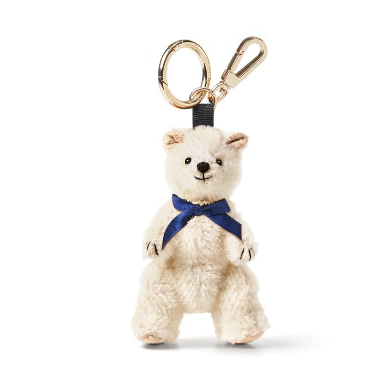 Aspinal Of London Peter Polar Bear Keyring Charm In White