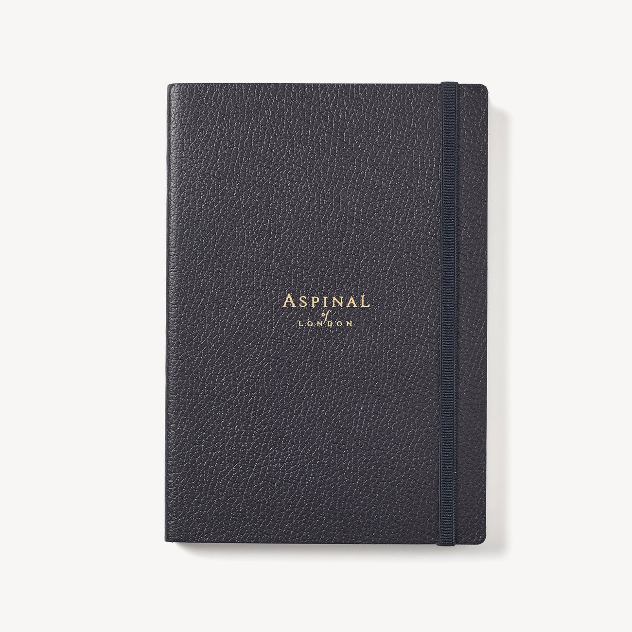 A5 Softback Notebook in Navy Pebble | Aspinal of London