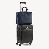 Mount Street Laptop Briefcase Navy Pebble