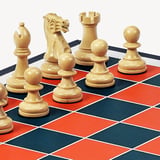 Chess Set Red Jewel Calf