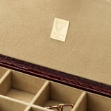 Men's Cufflink Box Deep Shine Amazon Brown Croc