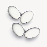 Double Domed Sterling Silver Engraved Cufflinks Sterling Silver 925