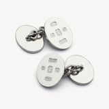 Hallmark Sterling Silver Engraved Cufflinks Sterling Silver 925