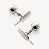 Sterling Silver Cricket Bat & Ball Cufflinks Sterling Silver 925