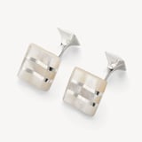 Wave Sterling Silver Cufflinks Mother of Pearl & Sterling Silver 925