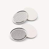 Engine Turned Sterling Silver Engraved Cufflinks Sterling Silver 925