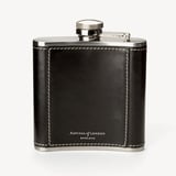 Classic 5oz Leather Hip Flask Smooth Black