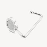 Aspinal Handbag Hook Silver Saffiano