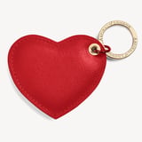 Heart Keyring Scarlet Saffiano