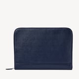 City Laptop Leather Folio Case  Navy Saffiano