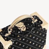 Crystal Trunk Jet Crystals & Diamond Cut Black Acrylic