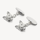 Personalised Sterling Silver Sporting Cufflinks Sterling Silver 925 Fox Head