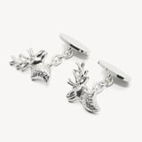 Personalised Sterling Silver Sporting Cufflinks Sterling Silver 925 Stag Head