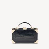 Trinket Box Black Patent Croc