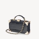 Trinket Box Black Patent Croc