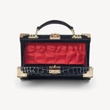 Trinket Box Black Patent Croc