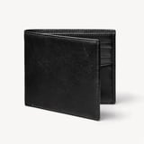 8 Card Billfold Wallet Smooth Black & Cobalt Blue Suede