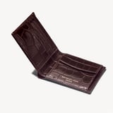 Billfold Coin Wallet Deep Shine Amazon Brown Croc
