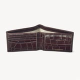 Billfold Coin Wallet Deep Shine Amazon Brown Croc