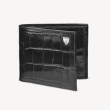 Billfold Coin Wallet Deep Shine Black Croc