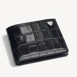 Billfold Coin Wallet Deep Shine Black Croc