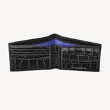 Billfold Coin Wallet Deep Shine Black Croc