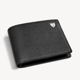 Billfold Coin Wallet Black Saffiano & Smooth Black