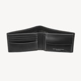 Billfold Coin Wallet Black Saffiano & Smooth Black