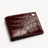 8 Card Billfold Wallet Deep Shine Amazon Brown Croc