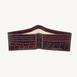 8 Card Billfold Wallet Deep Shine Amazon Brown Croc