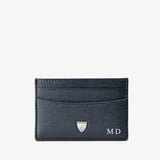 Slim Credit Card Holder  Navy Saffiano