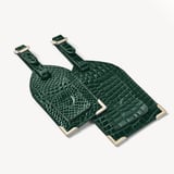 Set of 2 Luggage Tags Evergreen Patent Croc