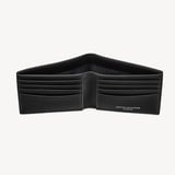 8 Card Billfold Wallet Black Saffiano & Smooth Black
