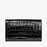 Travel Wallet Deep Shine Black Croc