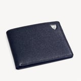 8 Card Billfold Wallet Navy Saffiano & Smooth Navy