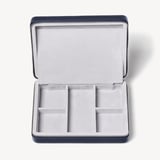 Large Travel Jewellery Case Navy Pebble