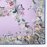 Ombre 'A' Floral Silk Scarf English Lavender Pure Silk