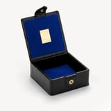Stud Box Deep Shine Black Croc & Cobalt Blue Suede