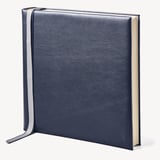 14-inch Leather Photo Album Navy Pebble