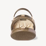 Hat Box Mocha Patent Croc